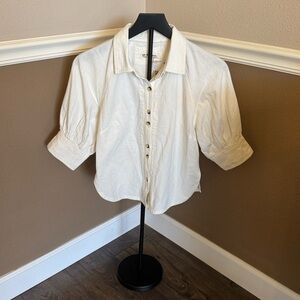 FP Movement by Free People Cream Textured Top